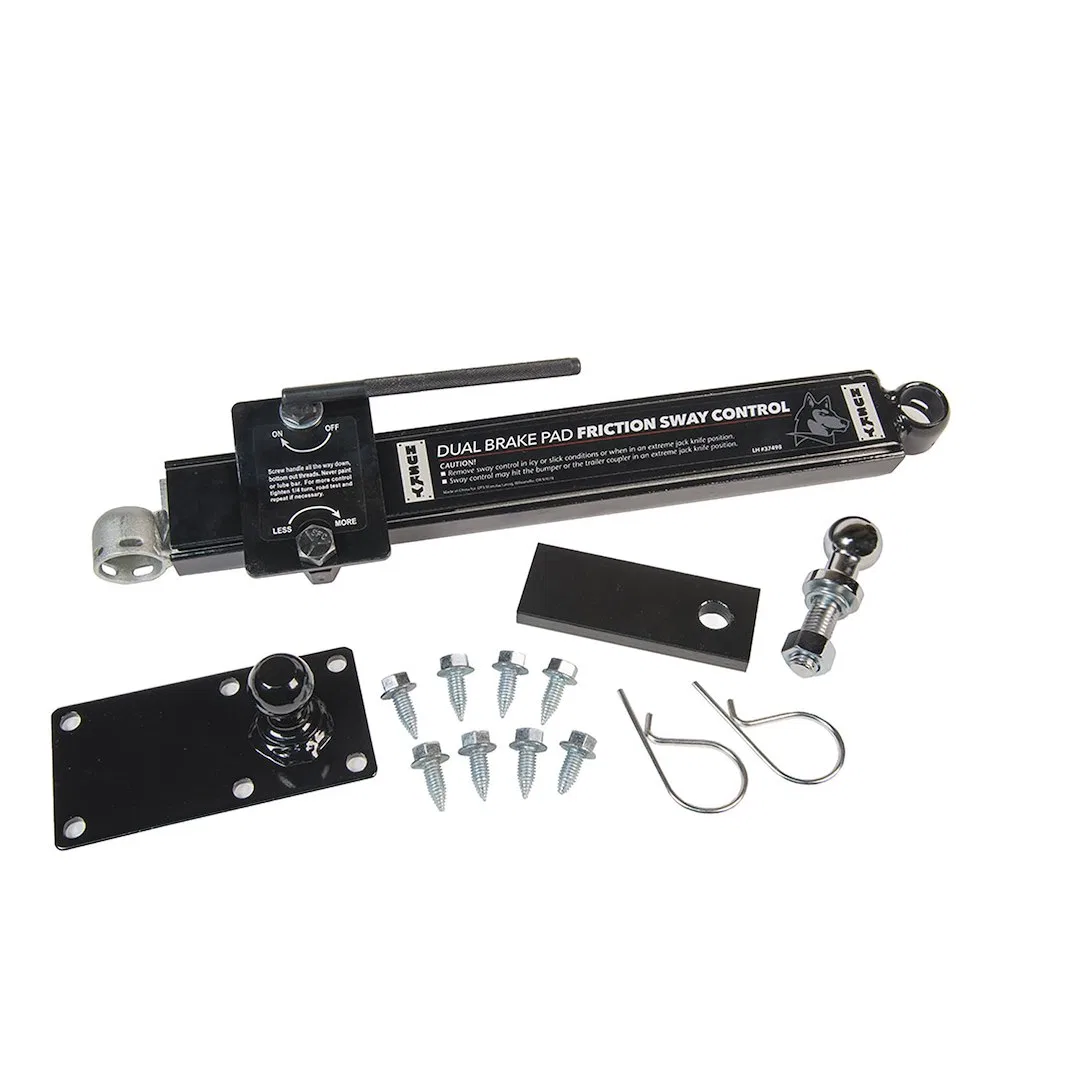 37498 – HUSKY TOWING Weight Distribution Hitch Sway Control Kit, Left Hand Includes Side Bar/ handle/ Tongue Ball Pla...